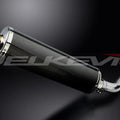 Delkevic 18" Carbon Oval Muffler Slip On - Honda VFR800F Interceptor 2014-2015