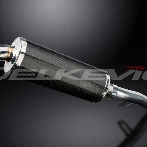 Delkevic 14" Carbon Fiber Oval Muffler Slip On - Honda CB1100A 2013-2014