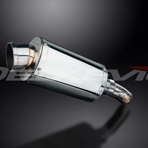 Delkevic 9" Stainless Slip On Muffler - Kawasaki Ninja 650 2009-2011 Exhaust