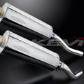 Delkevic 14” Stainless Oval Mufflers - Kawasaki Z1000 2003-2006 Exhaust
