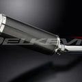 Delkevic 14" Carbon Oval Slip On Muffler - Kawasaki ZX-9R 1994-1997 Exhaust