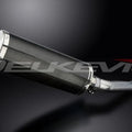 Delkevic 14" Carbon Oval Slip On Muffler - Kawasaki ZX-6R 2003-2004 Exhaust