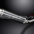 Delkevic 14" Carbon Round Slip On Muffler - Kawasaki Z750 2004-2006 Exhaust