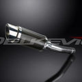 Delkevic 8" Carbon Round Slip On Muffler - Suzuki GSX-R750 2004-2005 Exhaust