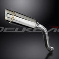 Delkevic 8" Stainless High Mount Round Muffler - Suzuki SV650 1998-2002 Exhaust