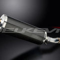 Delkevic 14" Carbon Oval Slip On Muffler - Suzuki SV650 1998-2002 Exhaust