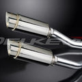 Delkevic 8" Stainless Round Slip On Mufflers - Yamaha YZF-R1 2007-2008 Exhaust