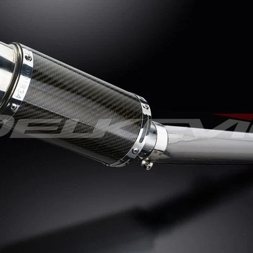 Delkevic 8" Carbon Round Slip On Muffler - Yamaha FZ1 FZS1000 2000-2005 Exhaust
