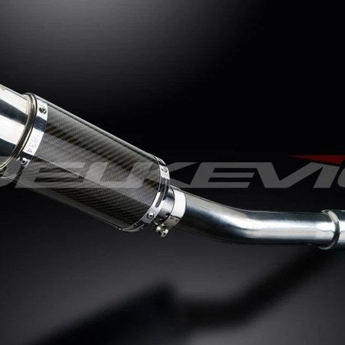 Delkevic 8" Carbon Round Slip On Muffler - Yamaha FZ1 FZS1000 2006-2014 Exhaust
