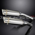 Delkevic 8" Stainless Steel Round Mufflers - Yamaha FJ1100 1984-1985 Exhaust