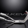 Delkevic Full Exhaust System 9" Stainless Oval Muffler - Yamaha FJ1200 3CV 89-92