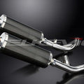 Delkevic 14" Carbon Fiber Oval Stubby Mufflers Yamaha Vmax 1700 - 09-19 Exhaust