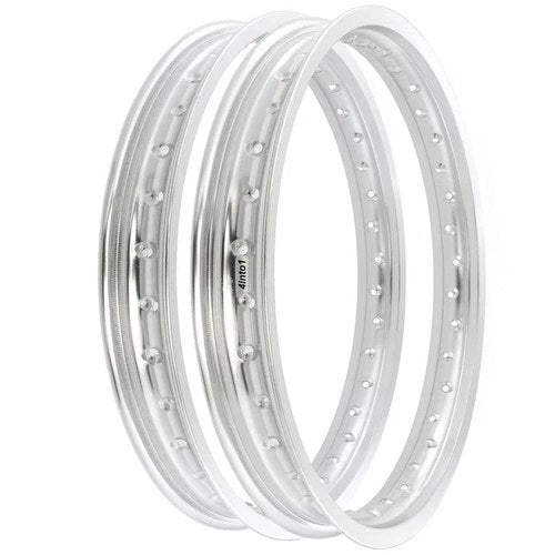 Rising Sun Silver Aluminum Rim Set - Honda CB750F Super Sport - 1975 1976