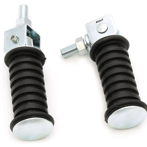 Universal Round Folding Foot Pegs - 10mm - Passenger Footrests Footpegs