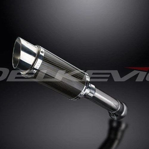 Delkevic 8" Carbon Fiiber Round Slip-On Muffler - BMW K1300S 2009-2015 Exhaust