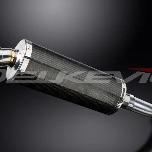 Delkevic 14" Carbon Fiber Oval Stubby Muffler - BMW F800S/ST - 2006-2014 Exhaust
