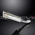 Delkevic 8" Mini Stainless Steel Round Muffler - Ducati Diavel - 11-19 Exhaust