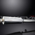Delkevic 14" Stainless Steel Stubby Oval Muffler - Yamaha SR500 - 78-81 Exhaust