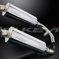 Delkevic 14" Stubby Stainless Steel Oval Mufflers - Honda ST1100 - 91-02 Exhaust