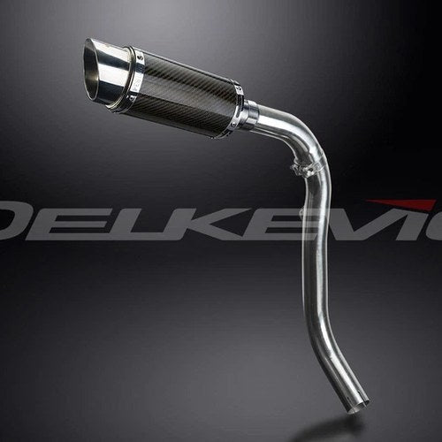 Delkevic 8" Carbon Fiber Round Slip-On Muffler - Honda CBR1000RR - 06-07 Exhaust