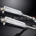 Delkevic 14" Stainless Steel Oval Mufflers - Honda RVT1000R - 2000-2001 Exhaust