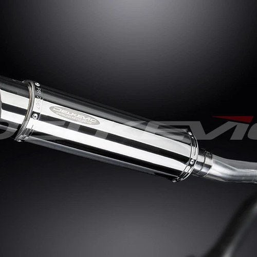 Delkevic 14" Stainless Steel Round Muffler - Honda CB500F - 13-18 Exhaust