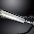 Delkevic 18" Stainless Oval Muffler - Suzuki GSX-R1000K1-K2 - 01-02 Exhaust