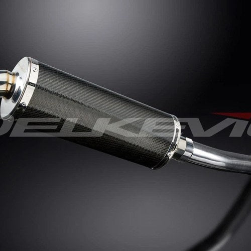 Delkevic 14" Carbon Fiber Oval Muffler - Suzuki GSX-R600 - 2004-2005 Exhaust