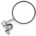 Universal Chrome 4" Clamp-On Mirror - Short Stem Motorcycle ATV - 3/4" 7/8"