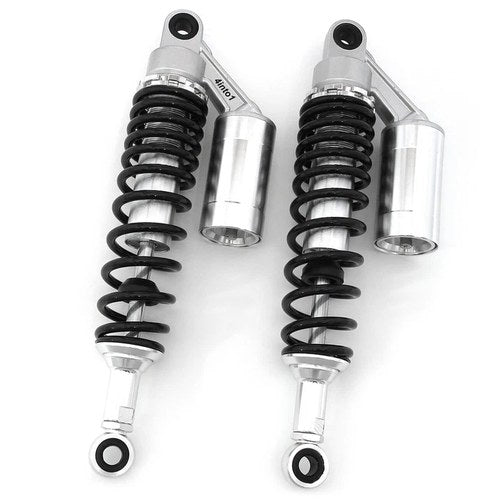 Silver & Black Remote Reservoir Shocks - Eye To Eye - 340mm 350mm for Yamaha