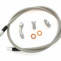 Stainless Steel Brake Line Kit - Clear Single Line - Honda CB350/360/450/550/750