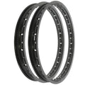 Rising Sun Black Aluminum Rim Set - Honda CT90 Trail 90 - 1966 - 1979