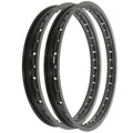 Rising Sun Black Aluminum Rim Set - Honda CT200 Trail 90 - 1964 - 1966