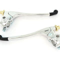 Kawasaki Rubber Tipped Motorcycle Lever Perch Set Clutch Drum Brake Chrome 7/8"