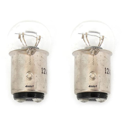 2 Pack Mini 1157 Turn Signal Light Bulb Clear Dual Filament Motorcycle Scooter
