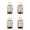 4 Pack Mini 1157 Turn Signal Light Bulb Clear Dual Filament Motorcycle Scooter