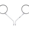 Universal Chrome Motorcycle Mirror Set - 10MM x 1.25 Honda Kawasaki Suzuki