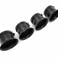 4 Black Motorcycle Shorty Velocity Stacks - 54mm - Honda CB900 CB1000 CB1100