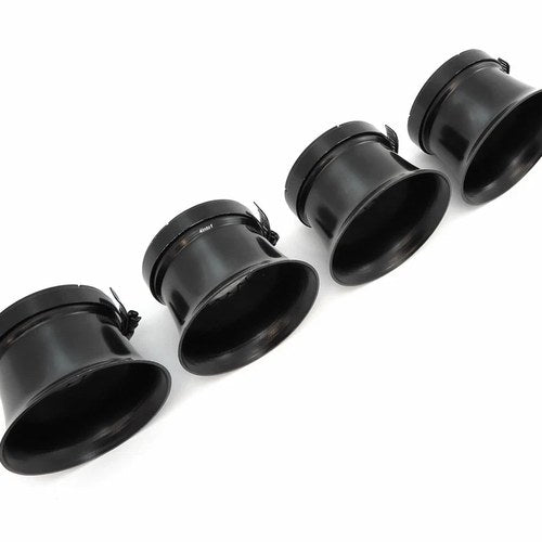4 Black Motorcycle Shorty Velocity Stacks - 54mm - Honda CB900 CB1000 CB1100