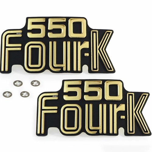 2 Metal Side Cover Emblems - Honda CB550K CB550 1977 1978 badge emblem clips
