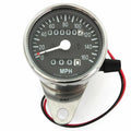 Motorcycle Mini Speedometer Trip Meter 2240:60 Ratio Chrome Black Mph Mechanical