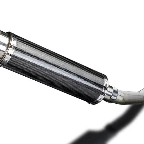 Delkevic 14" Carbon Slip-On Round Muffler - Yamaha R1 YZF-R1 - 98-01 Exhaust
