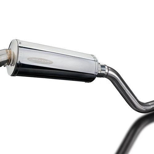 Delkevic 14" Stainless Slip-On Oval Muffler - Kawasaki KLR650C - 95-03 Exhaust