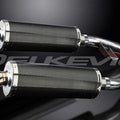 Delkevic 14" Carbon Fiber Oval Mufflers - Triumph Trophy 1200 - 95-03 Exhaust