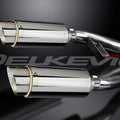 Delkevic 8" Stainless Steel Round Mufflers - Triumph Trophy 1200 - 95-03 Exhaust