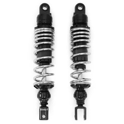 Adjustable Black Chrome Performance CNC Shocks Eye / Clevis 320-330mm for Honda
