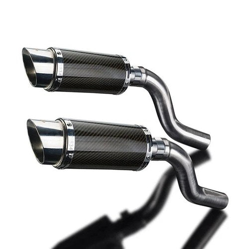 Delkevic 8" Carbon Slip-On Round Mufflers Kawasaki Ninja 1000 - 14-17 Exhaust