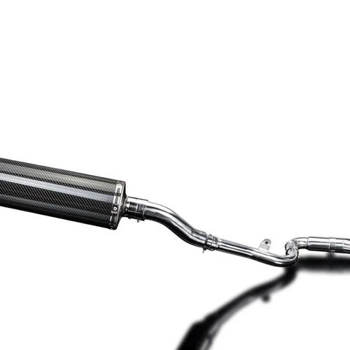 Delkevic Full 2-1 Stainless Exhaust 18" Carbon Muffler Kawasaki Ninja 300 13-17