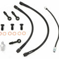 Short Black Stainless Steel Brake Line Kit Clubman Drag Bars Honda CB450 CB750K