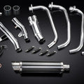 Delkevic Full 4-1 Stainless Exhaust 14" Carbon Round Muffler Honda CB1100A 13-14